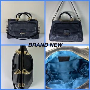 NEW WITHOUT TAGS COACH MADISON BLACK LEATHER PINNACLE LARGE BAG WITH HANGTAGS